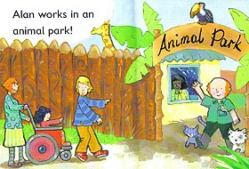 A page from Alan and the Animals by Evelyn Foster