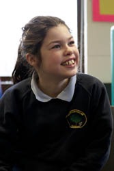 A pupil at closure-threatened Dorton House.