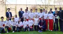 Olympians, the Princess Royal and the Sports Minister join School Games competitors at Downing Street.