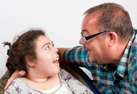 Father Neil Barnes with his daughter Lucy.