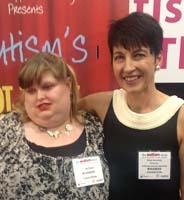 Anna Kennedy (right) with AGT singer Carly Ryan at the Autism Show.