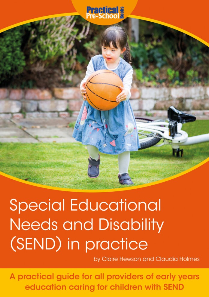 the cover of 'special educational needs in practice' with a girl in a blue dress throwing a basketball.