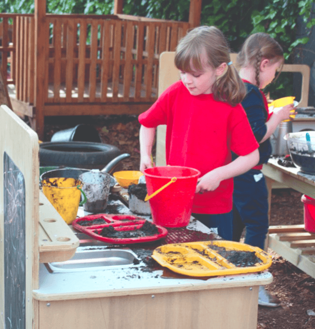 Heavy work in outdoor play